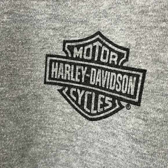 Harley Davidson Ribbed Knit Long Sleeved T-shirt Slim XL Stay Fast Biker Skull - Picture 3 of 6